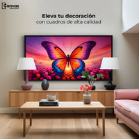 Cuadros Decorativos Canvas Revolution | Mariposa En El Alba | Montaje2