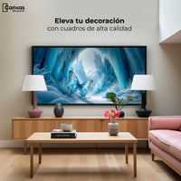 Cuadros Decorativos Canvas Revolution | Mariposa Glacial | Montaje2