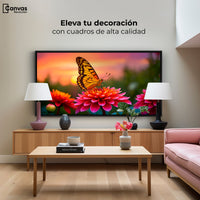 Cuadros Decorativos Canvas Revolution | Mariposa Radiante | Montaje2