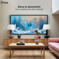 Cuadros Decorativos Canvas Revolution | Mariposa Y Nieve | Montaje2