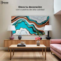 Cuadros Decorativos Canvas Revolution | Marmol Acuatico | Montaje2
