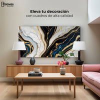 Cuadros Decorativos Canvas Revolution | Marmol Lujoso Oro | Montaje2