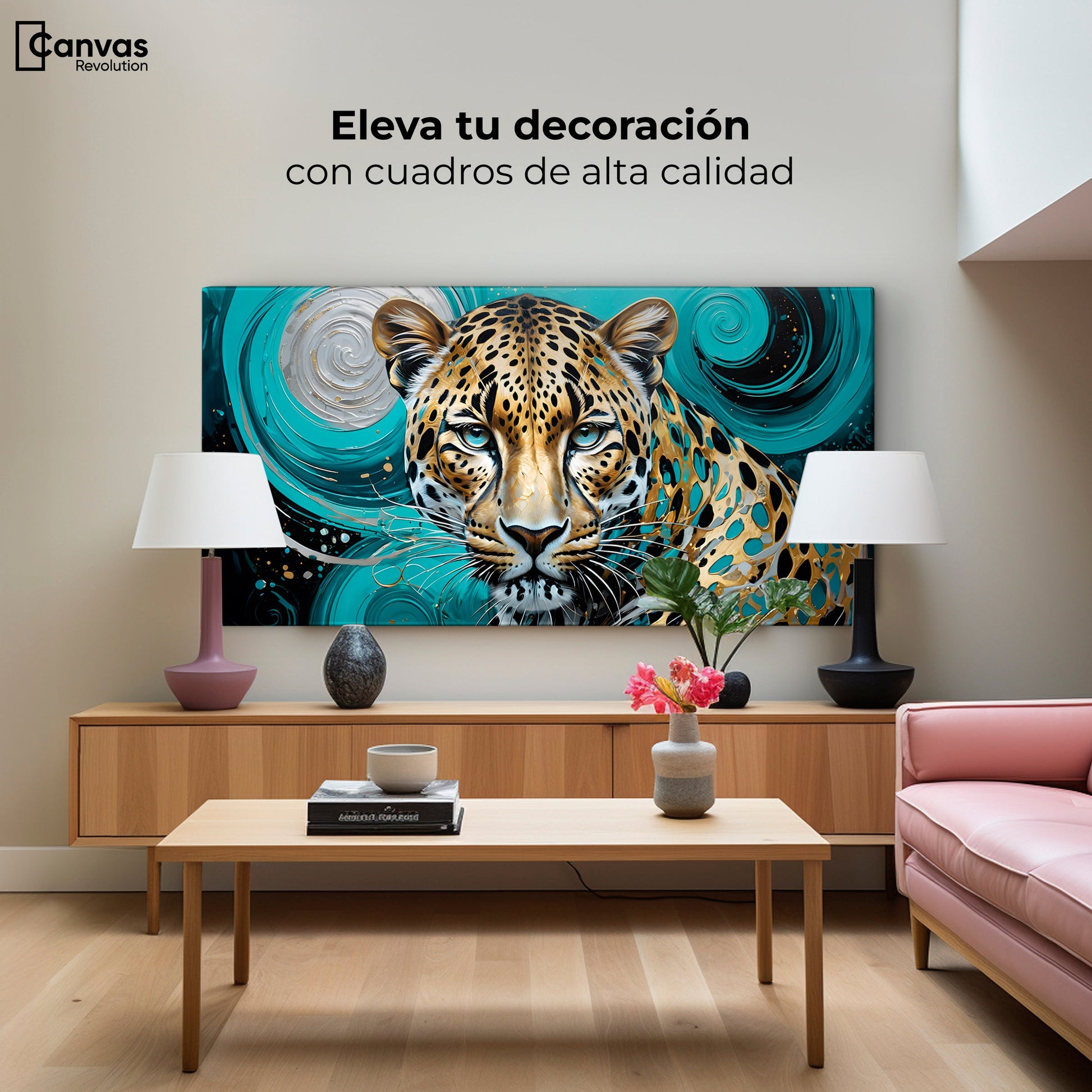 Cuadros Decorativos Canvas Revolution | Mirada De Cheetah | Montaje2