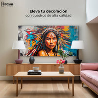 Cuadros Decorativos Canvas Revolution | Nativo Colorido | Montaje2