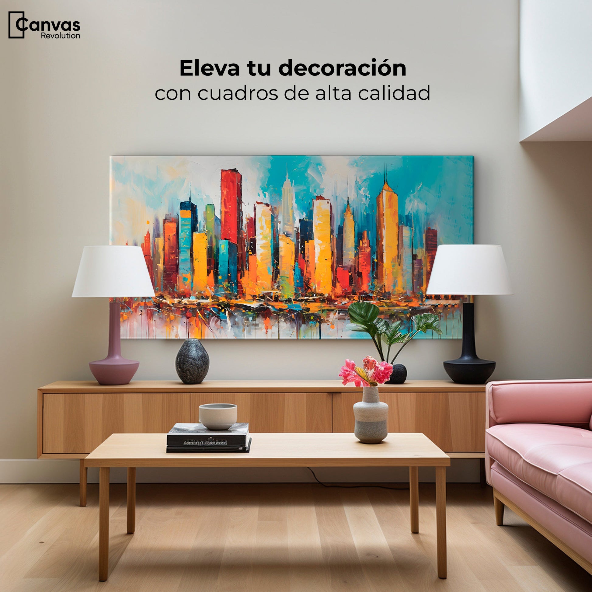 Cuadros Decorativos Canvas Revolution | New York Colors | Montaje2