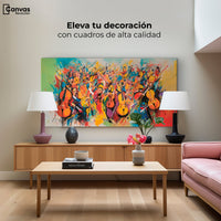 Cuadros Decorativos Canvas Revolution | Orquesta De Colores | Montaje2