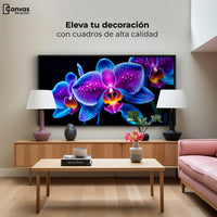 Cuadros Decorativos Canvas Revolution | Orquidea Radiante | Montaje2