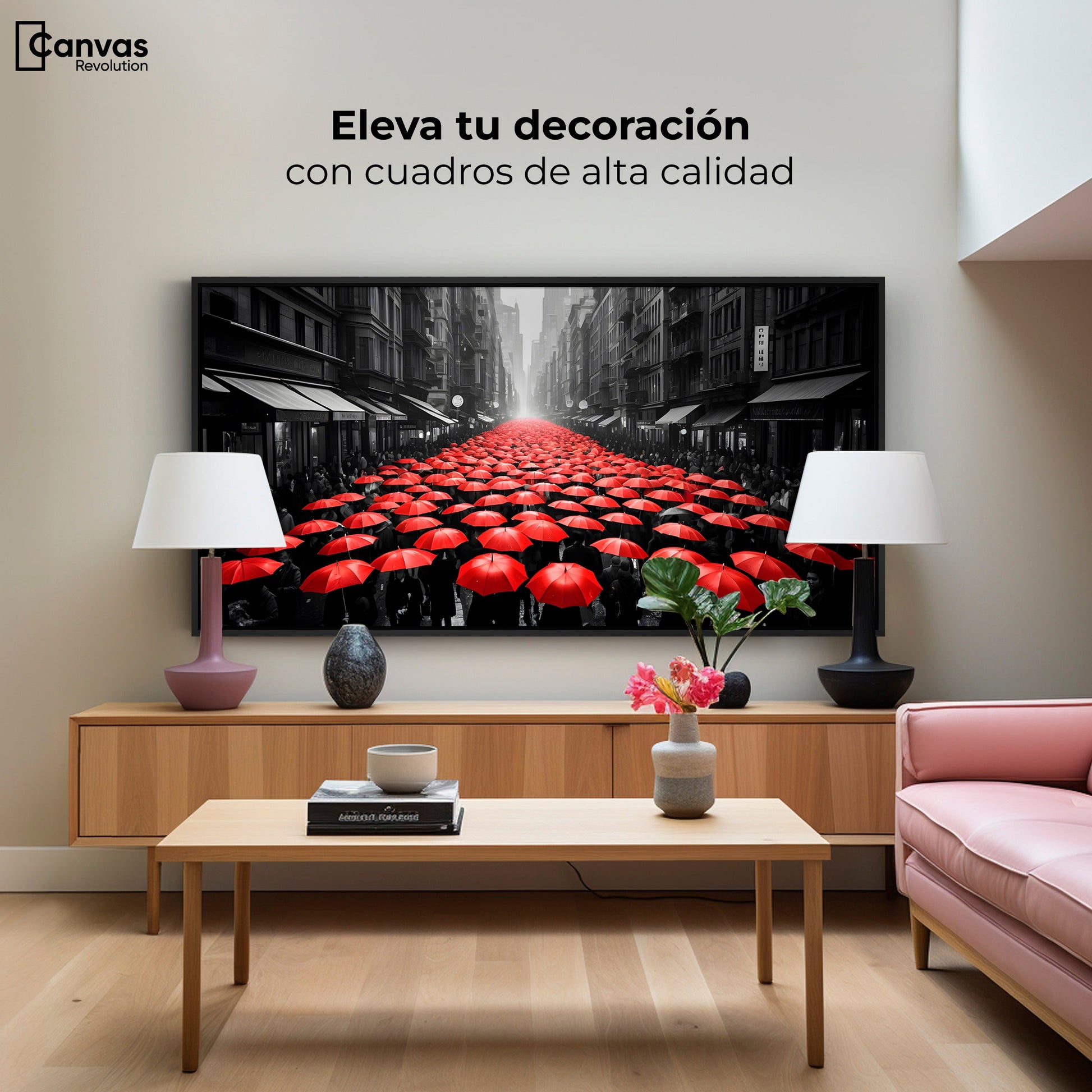 Cuadros Decorativos Canvas Revolution | Paraguas Urbanos | Montaje2