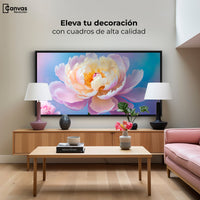 Cuadros Decorativos Canvas Revolution | Peonia Luz Eterna | Montaje2