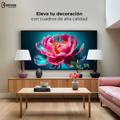 Cuadros Decorativos Canvas Revolution | Peonia Radiante | Montaje2