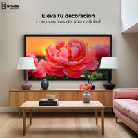 Cuadros Decorativos Canvas Revolution | Peonia Rosa Eterno | Montaje2