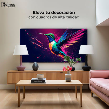 Cuadros Decorativos Canvas Revolution | Plumas Radiantes | Montaje2