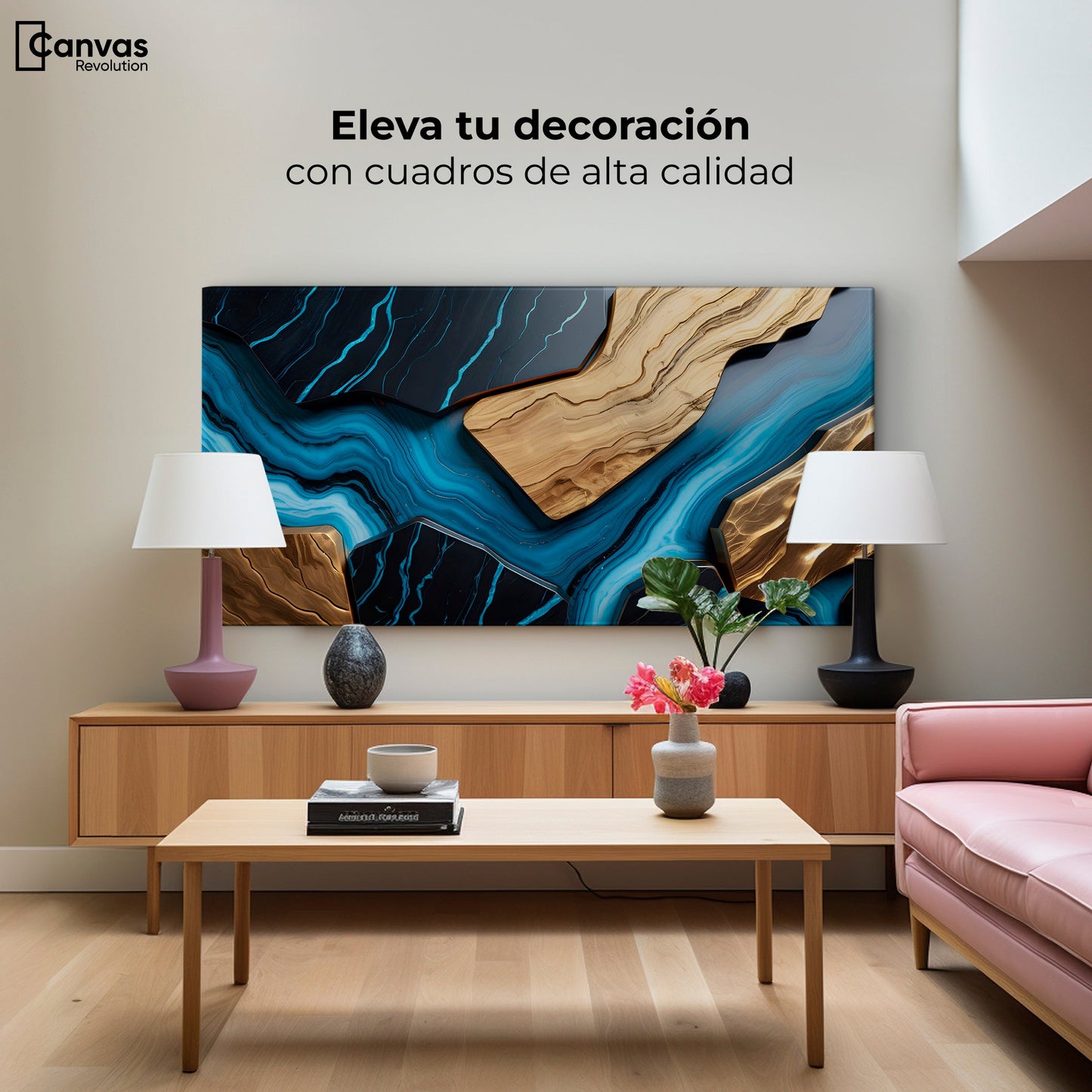 Cuadros Decorativos Canvas Revolution | Rios Electricos | Montaje2