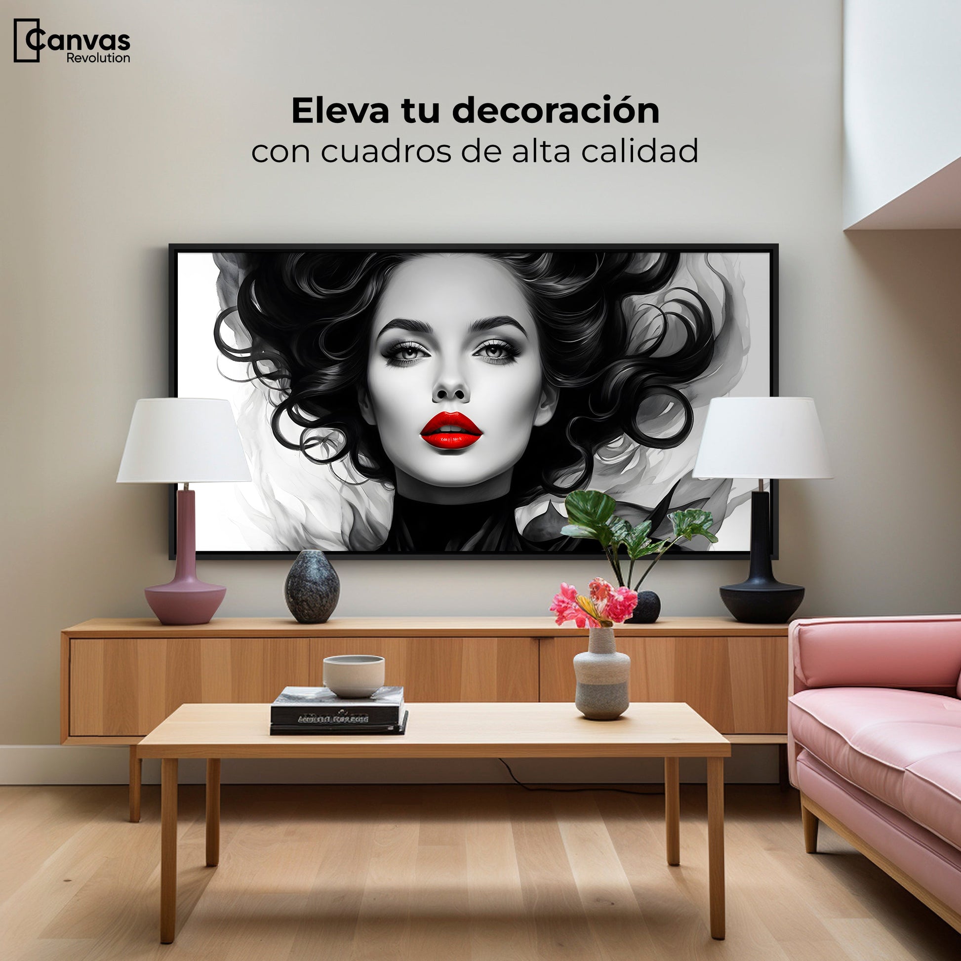 Cuadros Decorativos Canvas Revolution | Rojo En Silencio | Montaje2