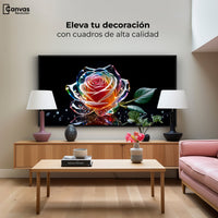 Cuadros Decorativos Canvas Revolution | Rosa Cristal Puro | Montaje2