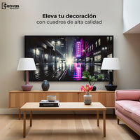 Cuadros Decorativos Canvas Revolution | Rosa Nocturno | Montaje2
