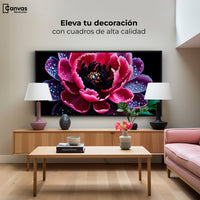 Cuadros Decorativos Canvas Revolution | Rosa Purpura Eterna | Montaje2