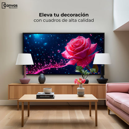 Cuadros Decorativos Canvas Revolution | Rosa Radiante Sueno | Montaje2