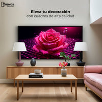Cuadros Decorativos Canvas Revolution | Rosa Red Eterna | Montaje2