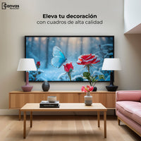 Cuadros Decorativos Canvas Revolution | Rosa Y Fragilidad | Montaje2