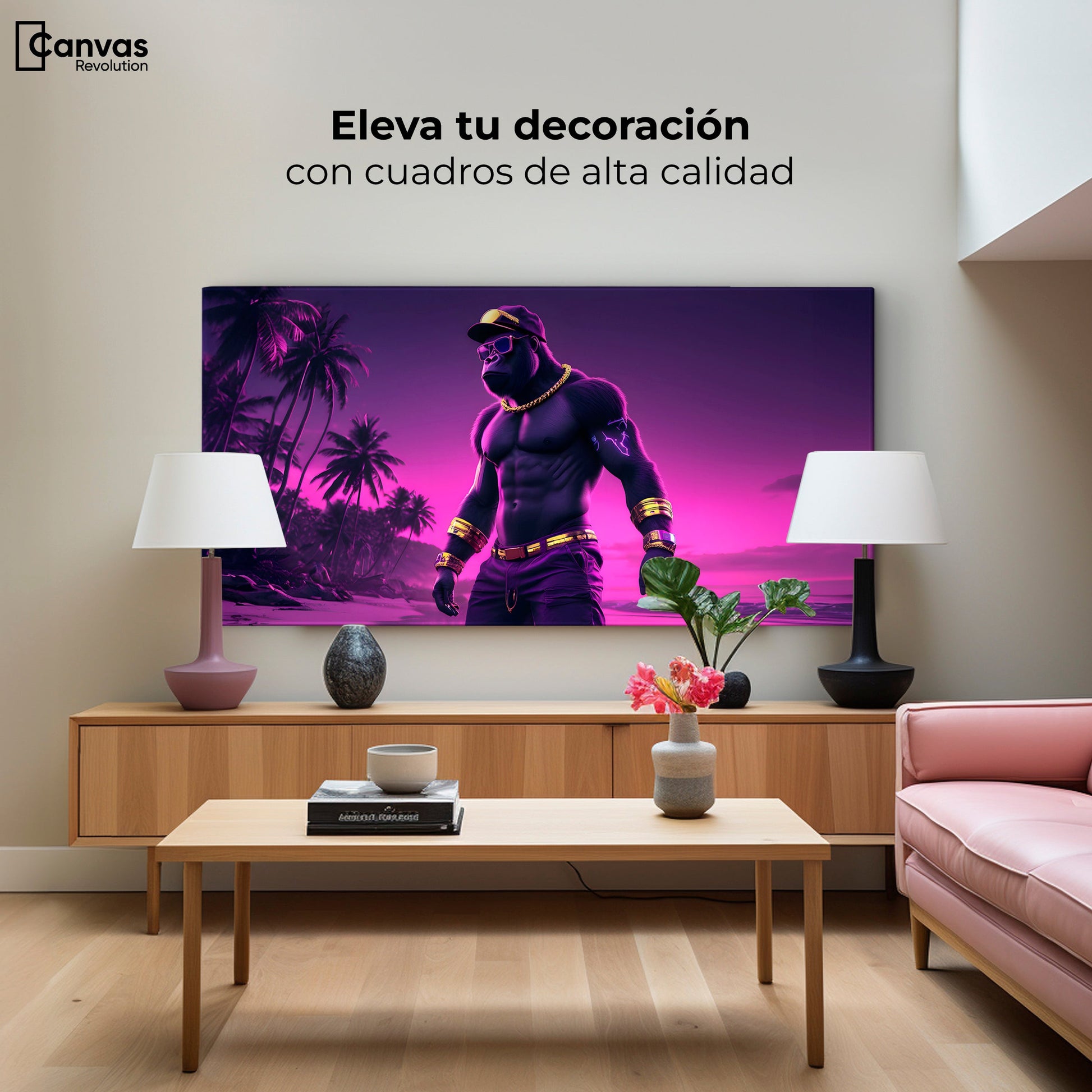 Cuadros Decorativos Canvas Revolution | Sombra Tropical | Montaje2