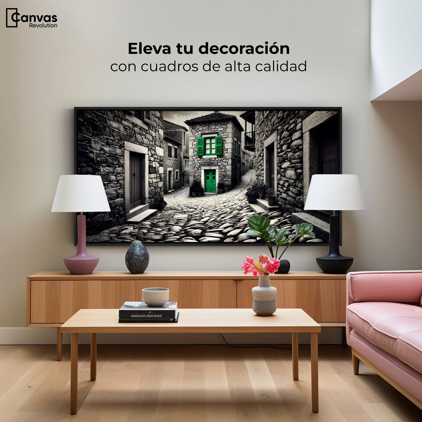 Cuadros Decorativos Canvas Revolution | Verde En La Sombra | Montaje2