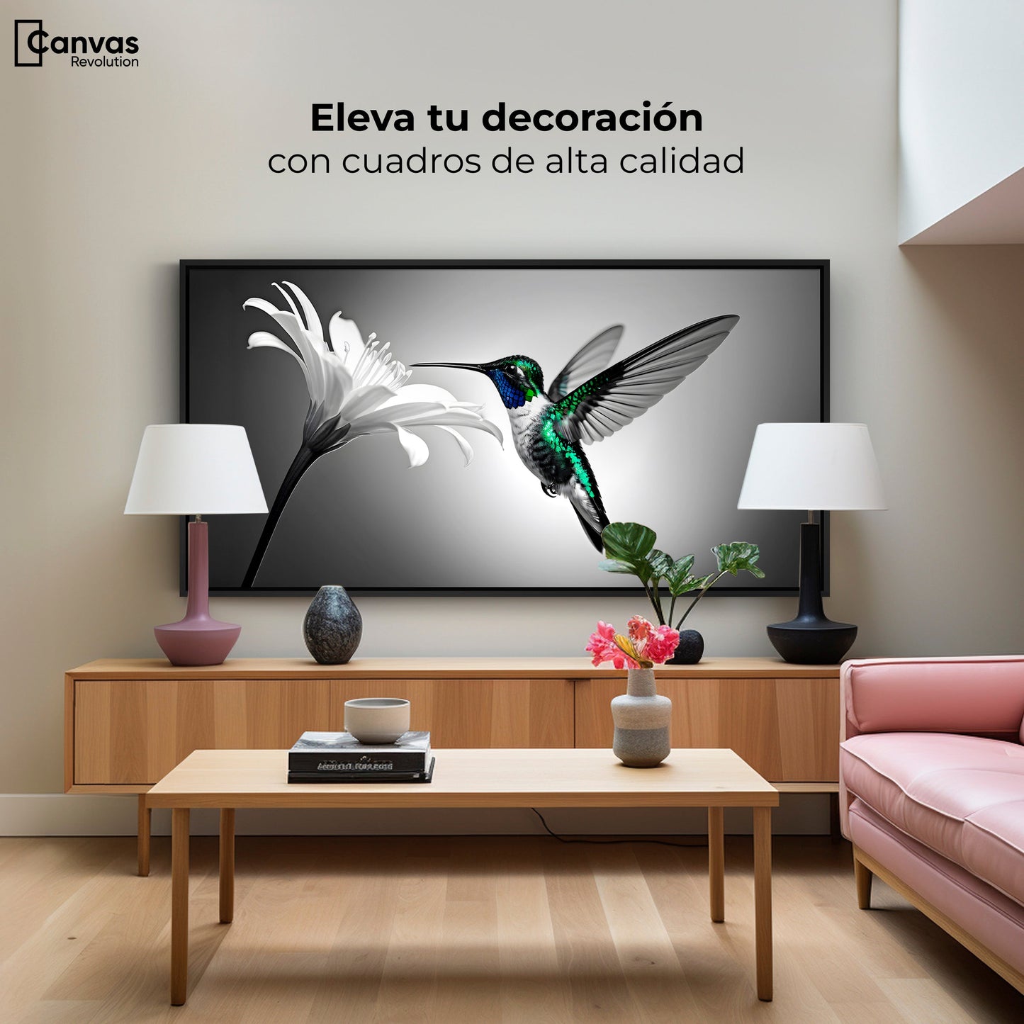 Cuadros Decorativos Canvas Revolution | Verde En Vuelo | Montaje2