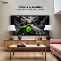 Cuadros Decorativos Canvas Revolution | Verde Silencio | Montaje2