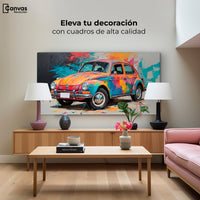 Cuadros Decorativos Canvas Revolution | Vocho Colorido | Montaje2