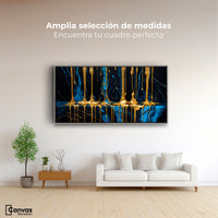 Cuadros Decorativos Canvas Revolution | Abstraccion Azul | Montaje3