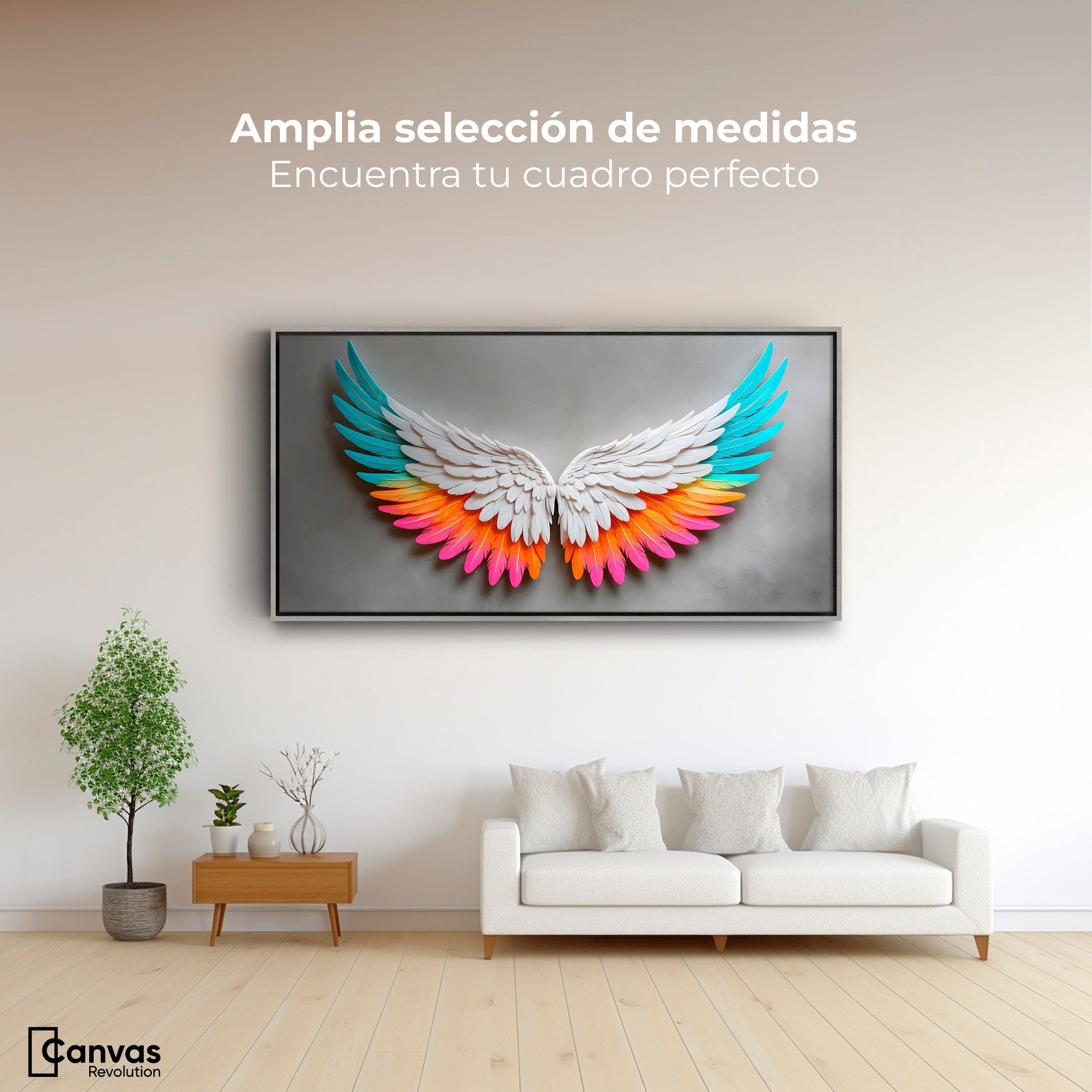 Cuadros Decorativos Canvas Revolution | Alas Angel Armonia | Montaje3