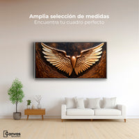Cuadros Decorativos Canvas Revolution | Alas Angel Cobre | Montaje3