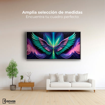 Cuadros Decorativos Canvas Revolution | Alas Angel Cosmic | Montaje3