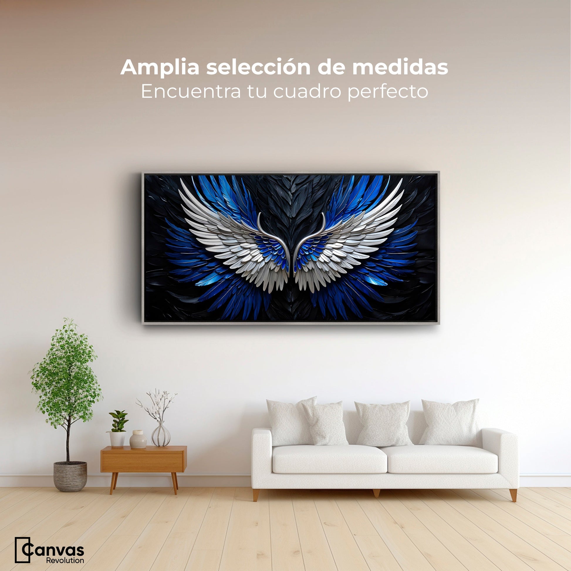 Cuadros Decorativos Canvas Revolution | Alas Angel Cosmico | Montaje3