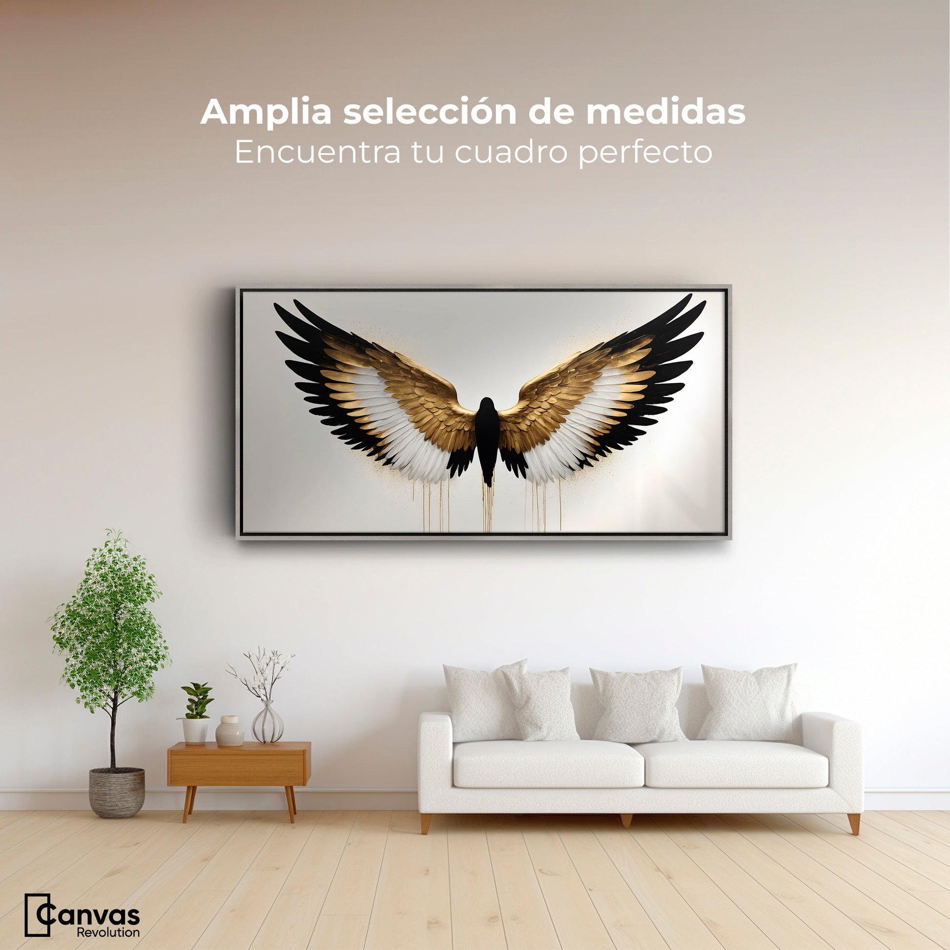 Cuadros Decorativos Canvas Revolution | Alas Angel Fusion | Montaje3