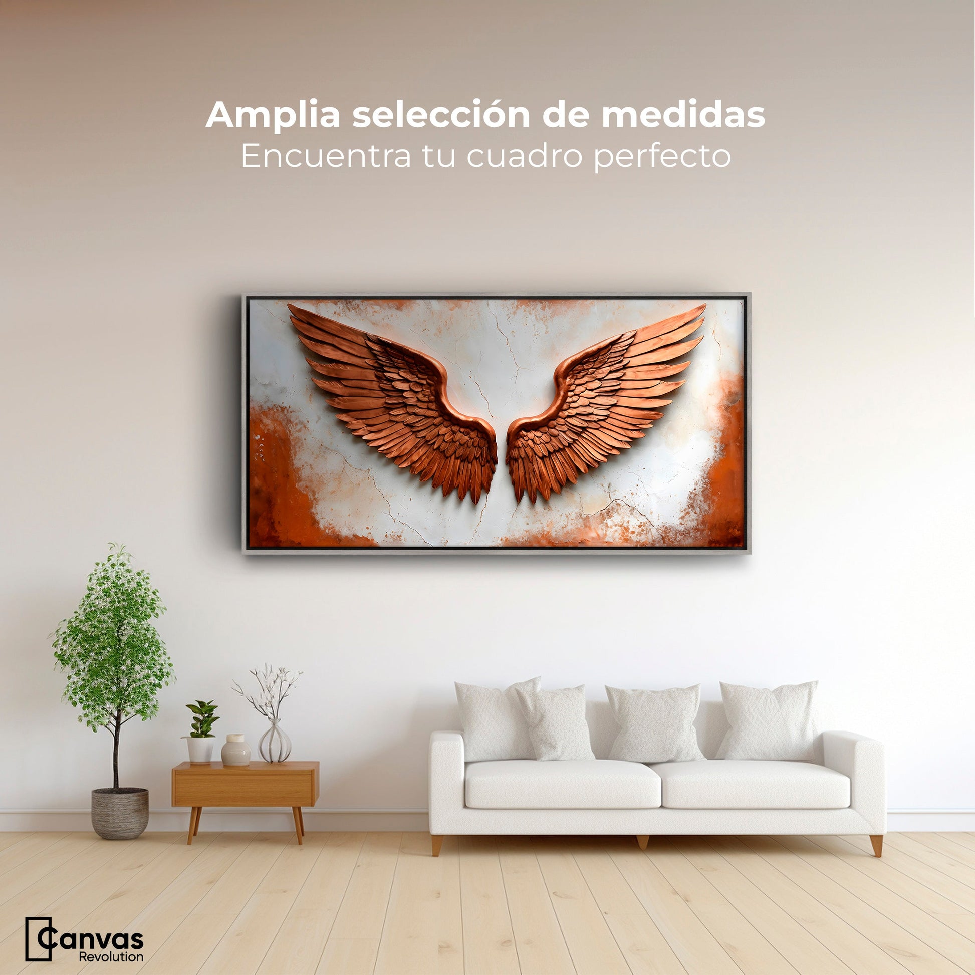 Cuadros Decorativos Canvas Revolution | Alas Angel Sublime | Montaje3