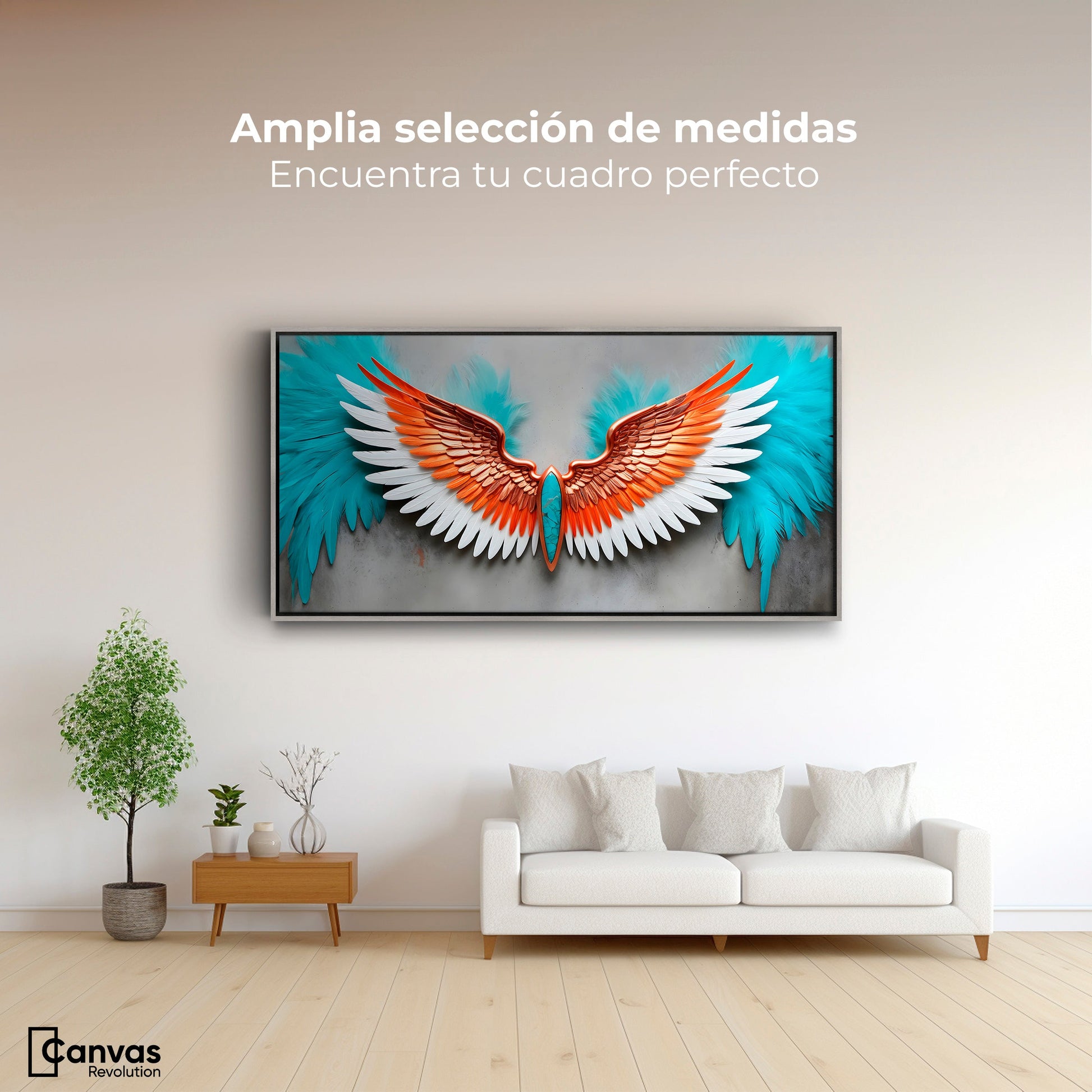Cuadros Decorativos Canvas Revolution | Alas Angel Suenos | Montaje3
