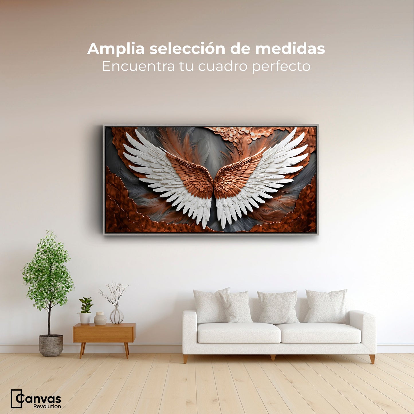Cuadros Decorativos Canvas Revolution | Alas De Eternidad | Montaje3
