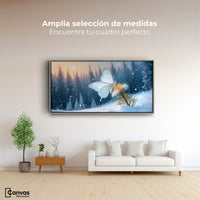 Cuadros Decorativos Canvas Revolution | Alas De Nieve | Montaje3