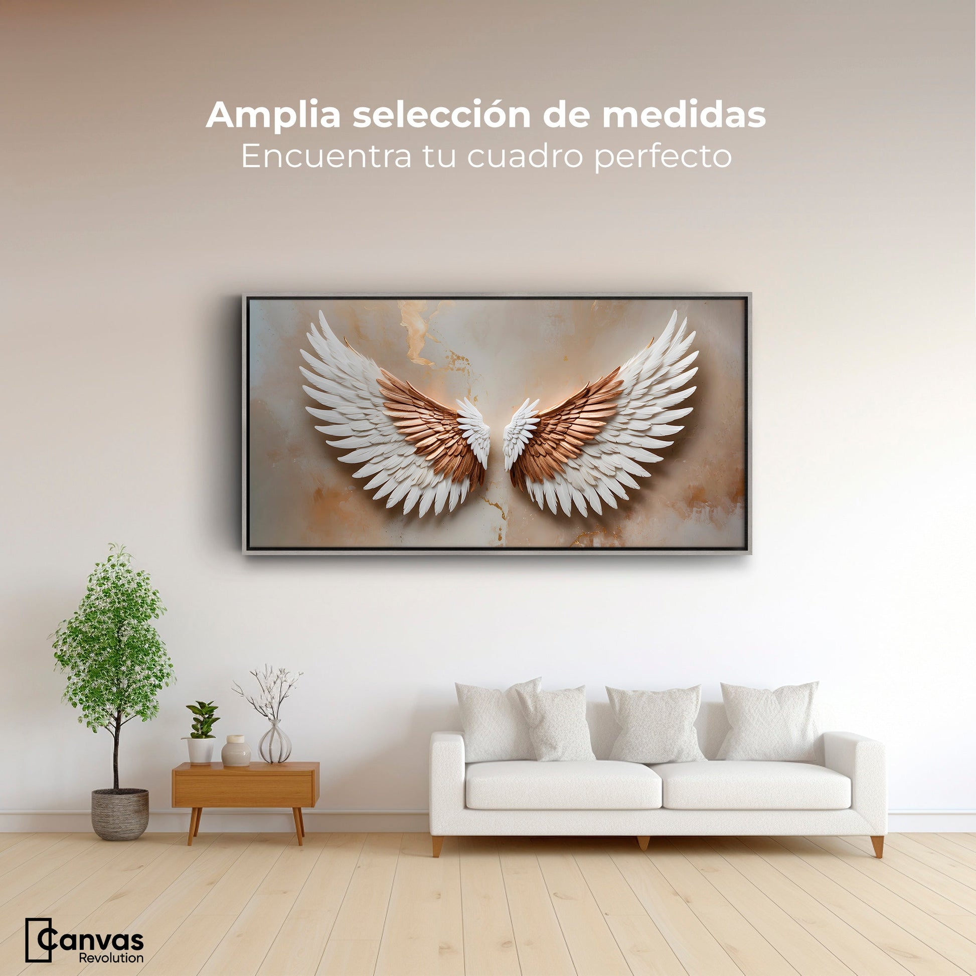 Cuadros Decorativos Canvas Revolution | Alas Espiritu Sol | Montaje3