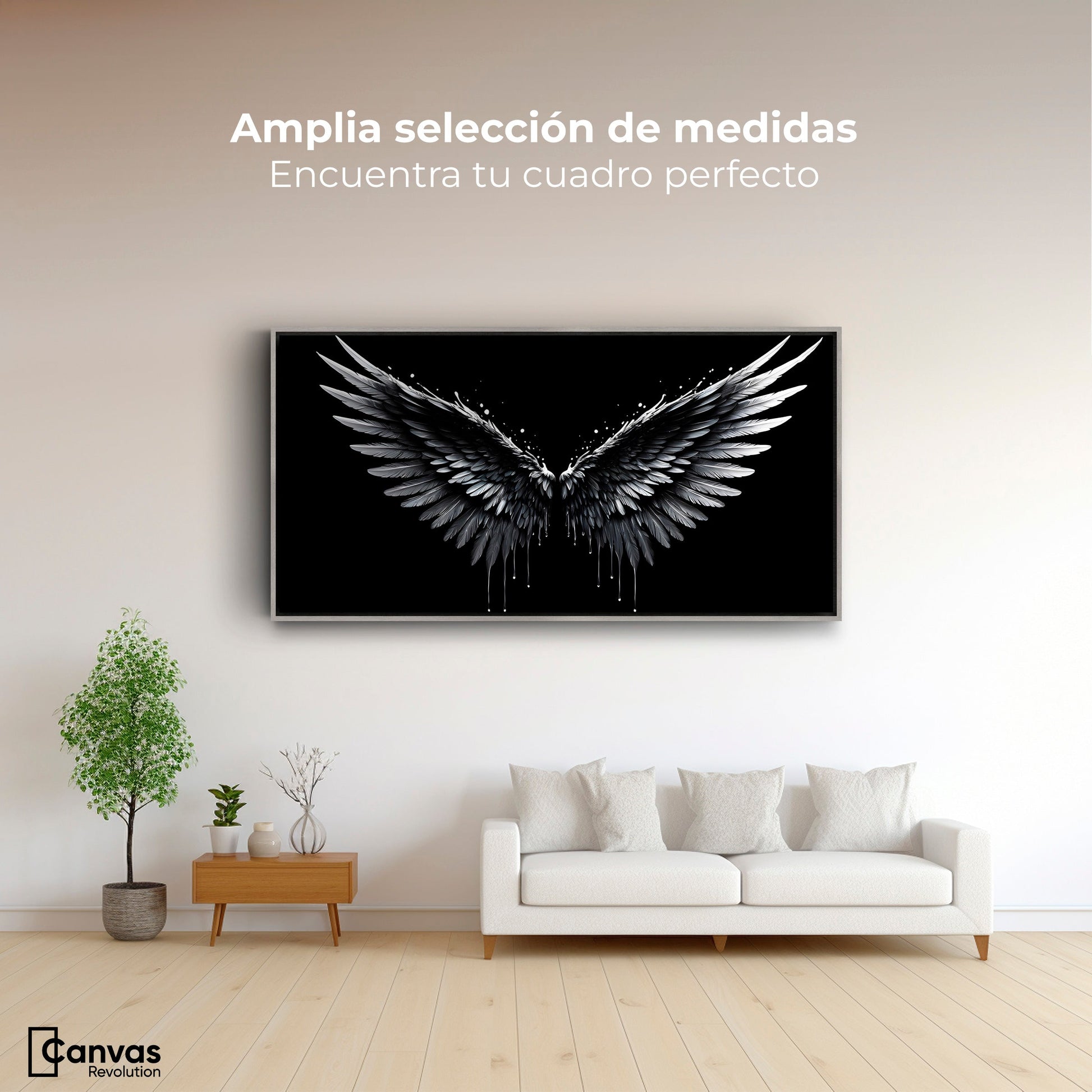 Cuadros Decorativos Canvas Revolution | Alas Esplendidas | Montaje3