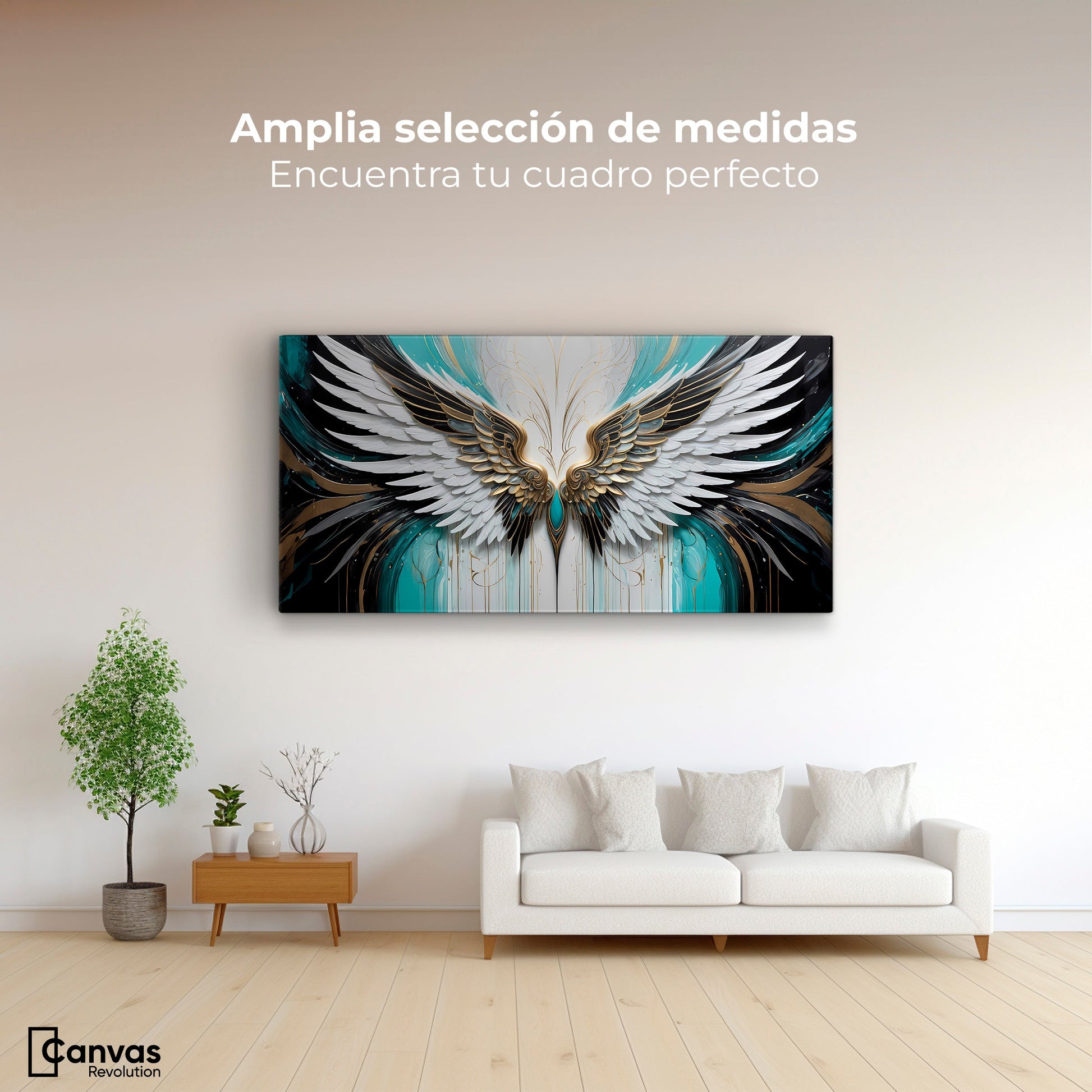 Cuadros Decorativos Canvas Revolution | Alas Eternas Angel | Montaje3