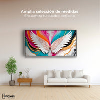 Cuadros Decorativos Canvas Revolution | Alas Fusion Color | Montaje3