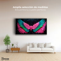Cuadros Decorativos Canvas Revolution | Alas Luz Angeles | Montaje3