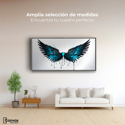 Cuadros Decorativos Canvas Revolution | Alas Piedra Angel | Montaje3