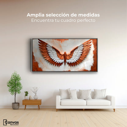 Cuadros Decorativos Canvas Revolution | Alas Vibrante Sol | Montaje3