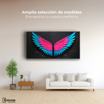 Cuadros Decorativos Canvas Revolution | Alas Vuelo De Luz | Montaje3