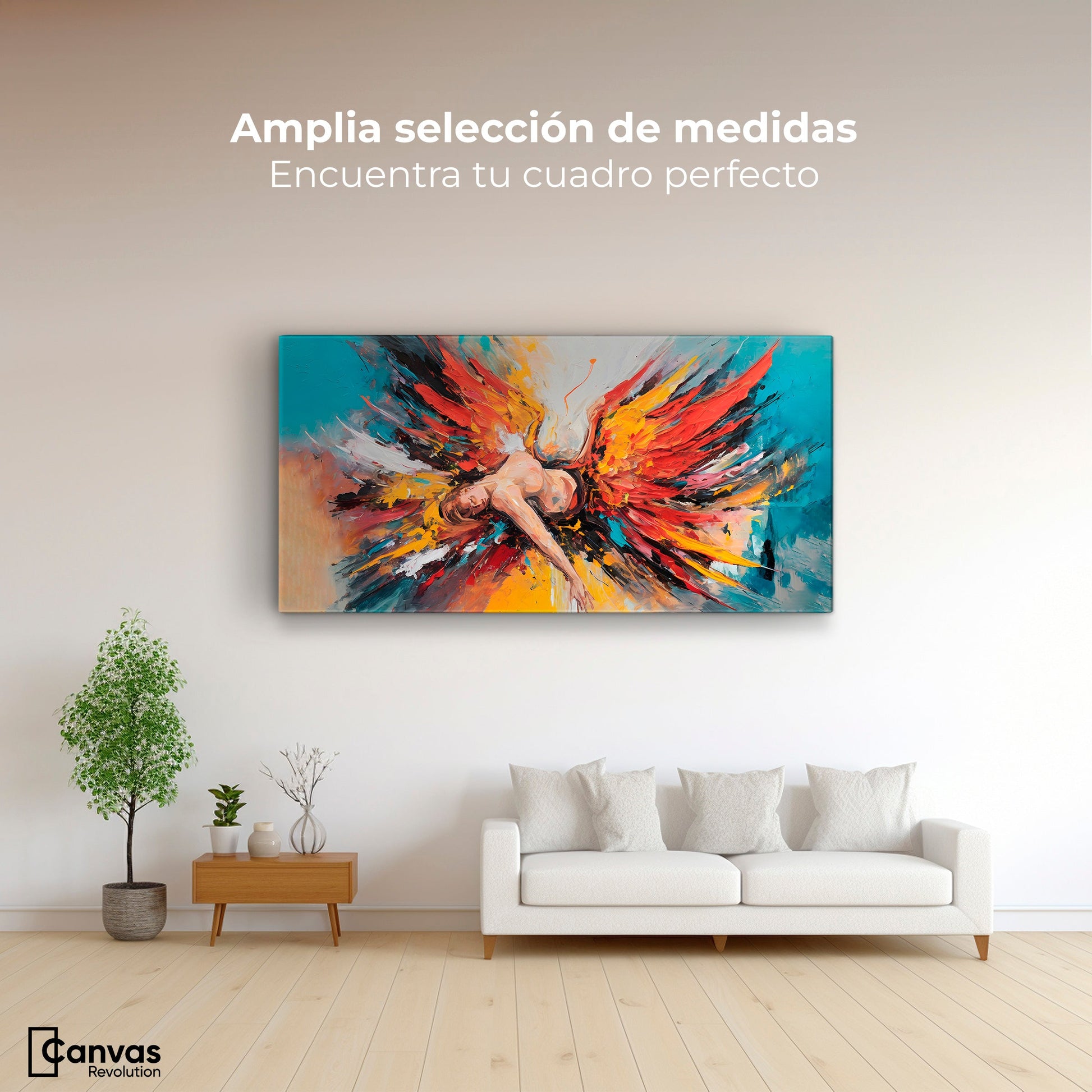 Cuadros Decorativos Canvas Revolution | Angel Caido Colores | Montaje3