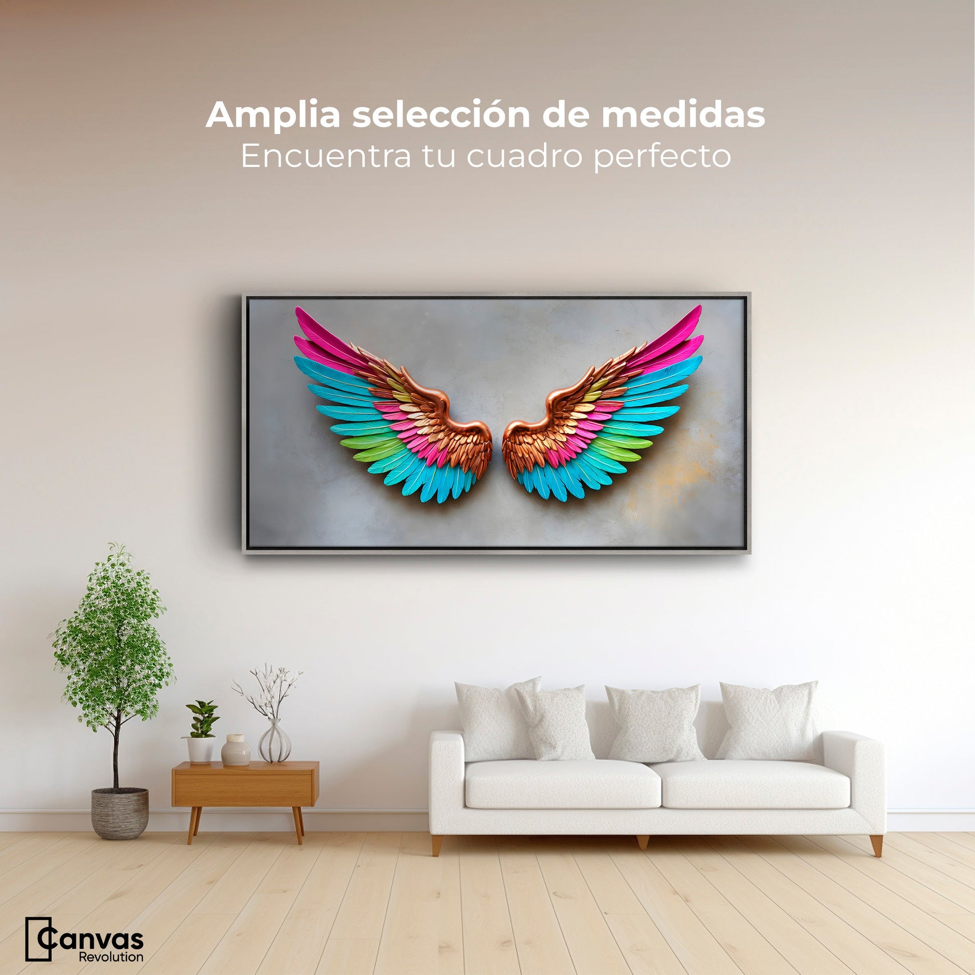 Cuadros Decorativos Canvas Revolution | Angel Resplandor | Montaje3
