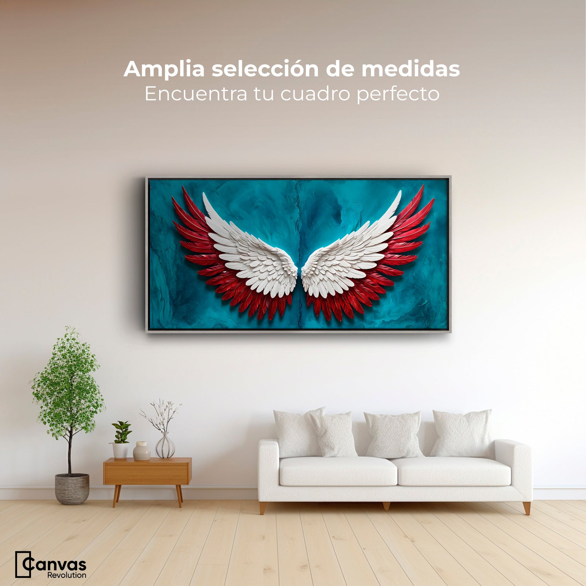 Cuadros Decorativos Canvas Revolution | Angel Vuelo Puro | Montaje3